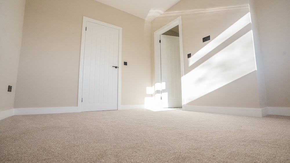 Freshly decorated bedroom with new carpet